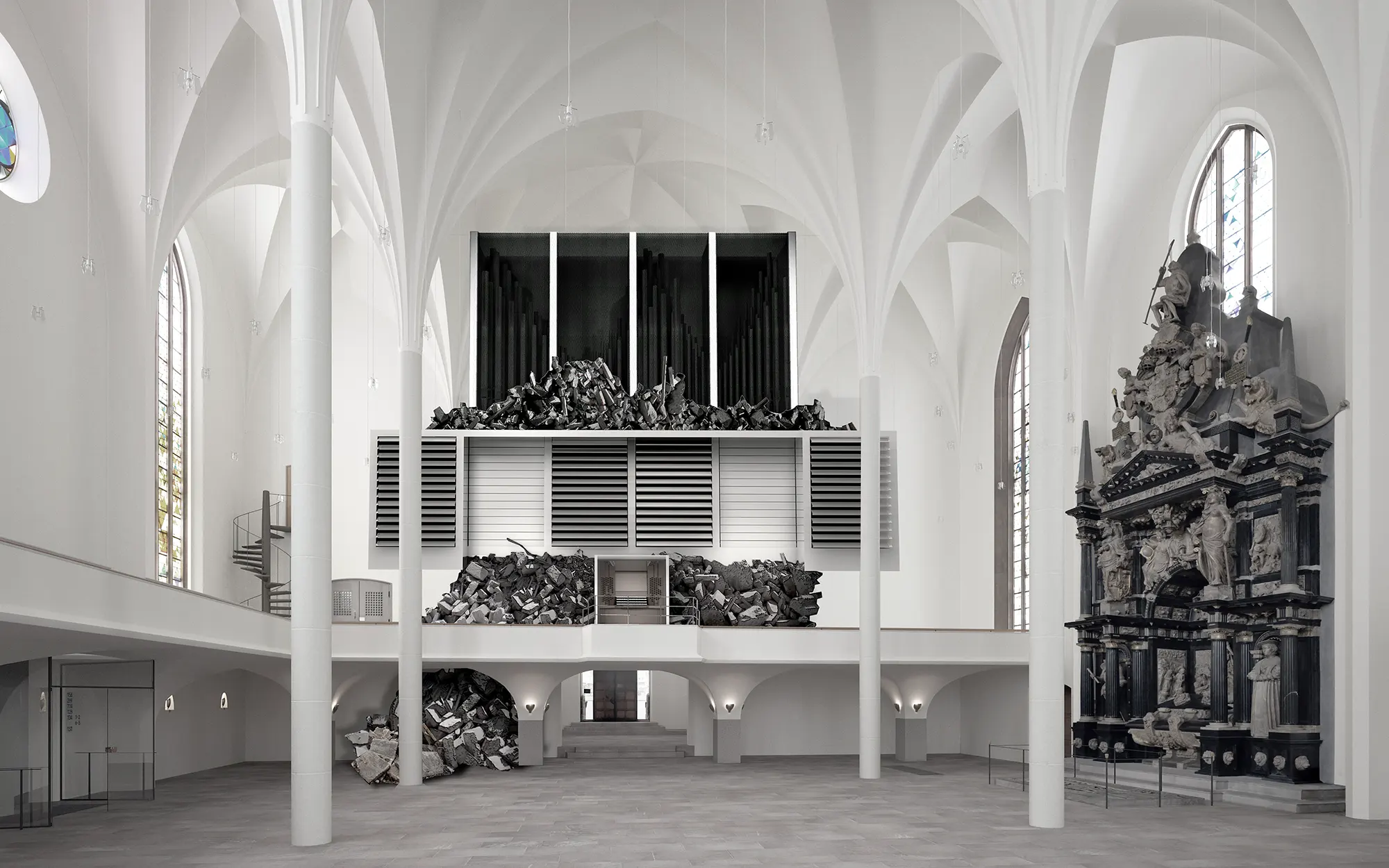 Bauschutt Orgeldesign Wettbewerb in Kassel, DE
