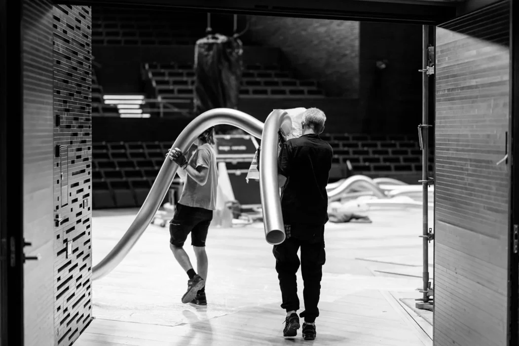 Anlieferung der Prospektpfeifen in Helsinki.